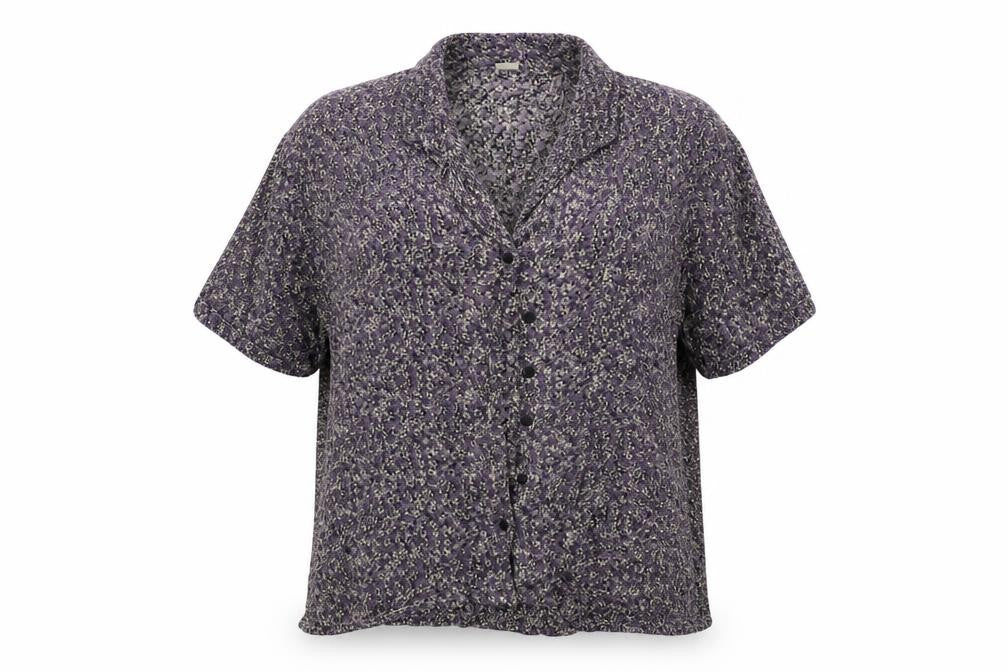 Womens UK Size S Preworn Grey Basic Button-Up