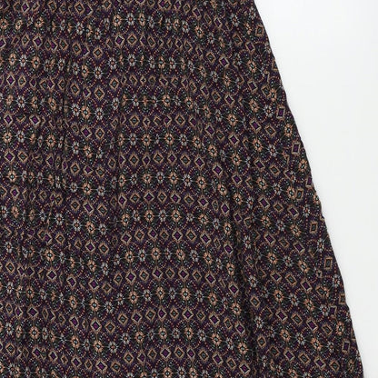 New Look  Womens Purple Geometric  A-Line  Size 10