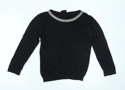 Womens UK Size S Wallis Black Pullover Jumper