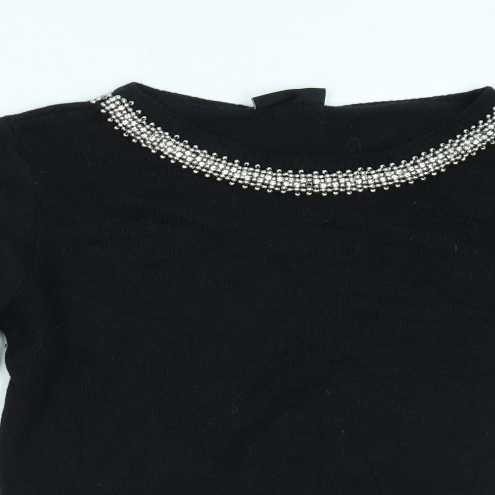Womens UK Size S Wallis Black Pullover Jumper