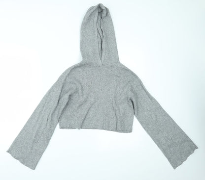 H&M Womens Grey   Pullover Hoodie Size XS
