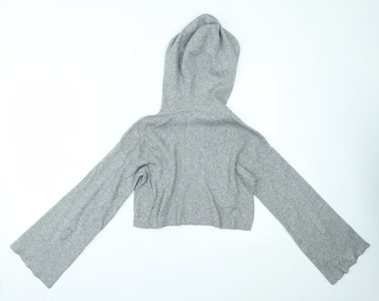H&M Womens Grey   Pullover Hoodie Size XS