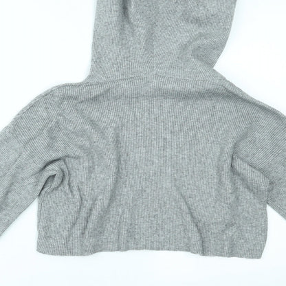 H&M Womens Grey   Pullover Hoodie Size XS