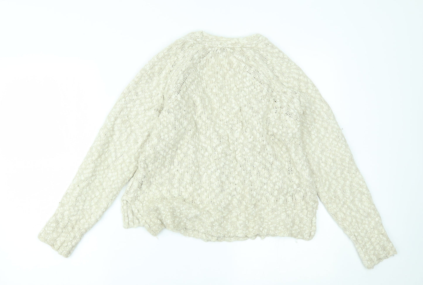 Womens UK Size M NEXT Beige Cardigan Jumper