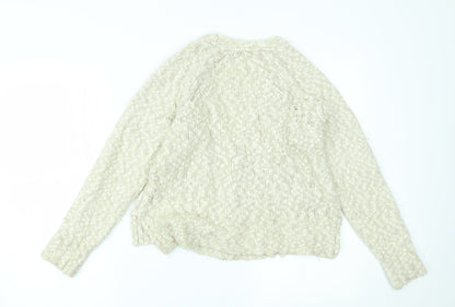 Womens UK Size M NEXT Beige Cardigan Jumper