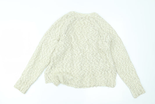 Womens UK Size M NEXT Beige Cardigan Jumper