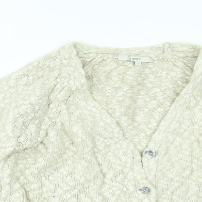 Womens UK Size M NEXT Beige Cardigan Jumper