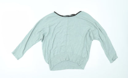 Womens UK Size 12 LEBEK Green Basic Blouse