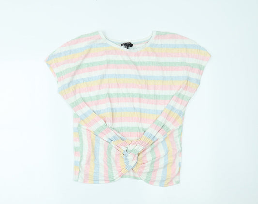 Womens UK Size M New Look Multicoloured Basic Blouse