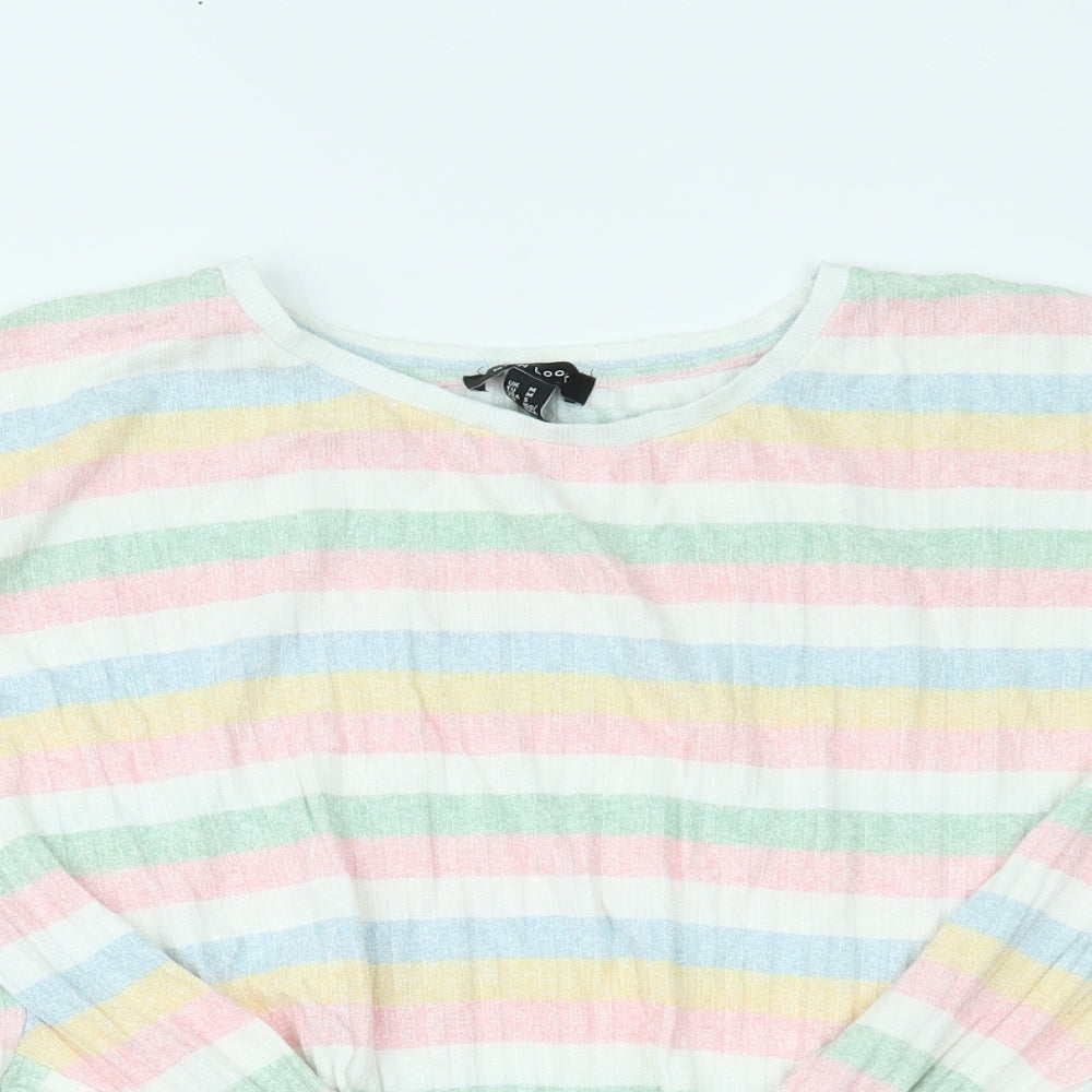 Womens UK Size M New Look Multicoloured Basic Blouse