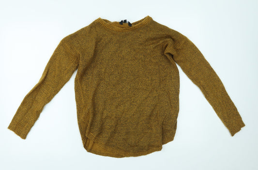Womens UK Size 10 New Look Yellow Pullover Jumper