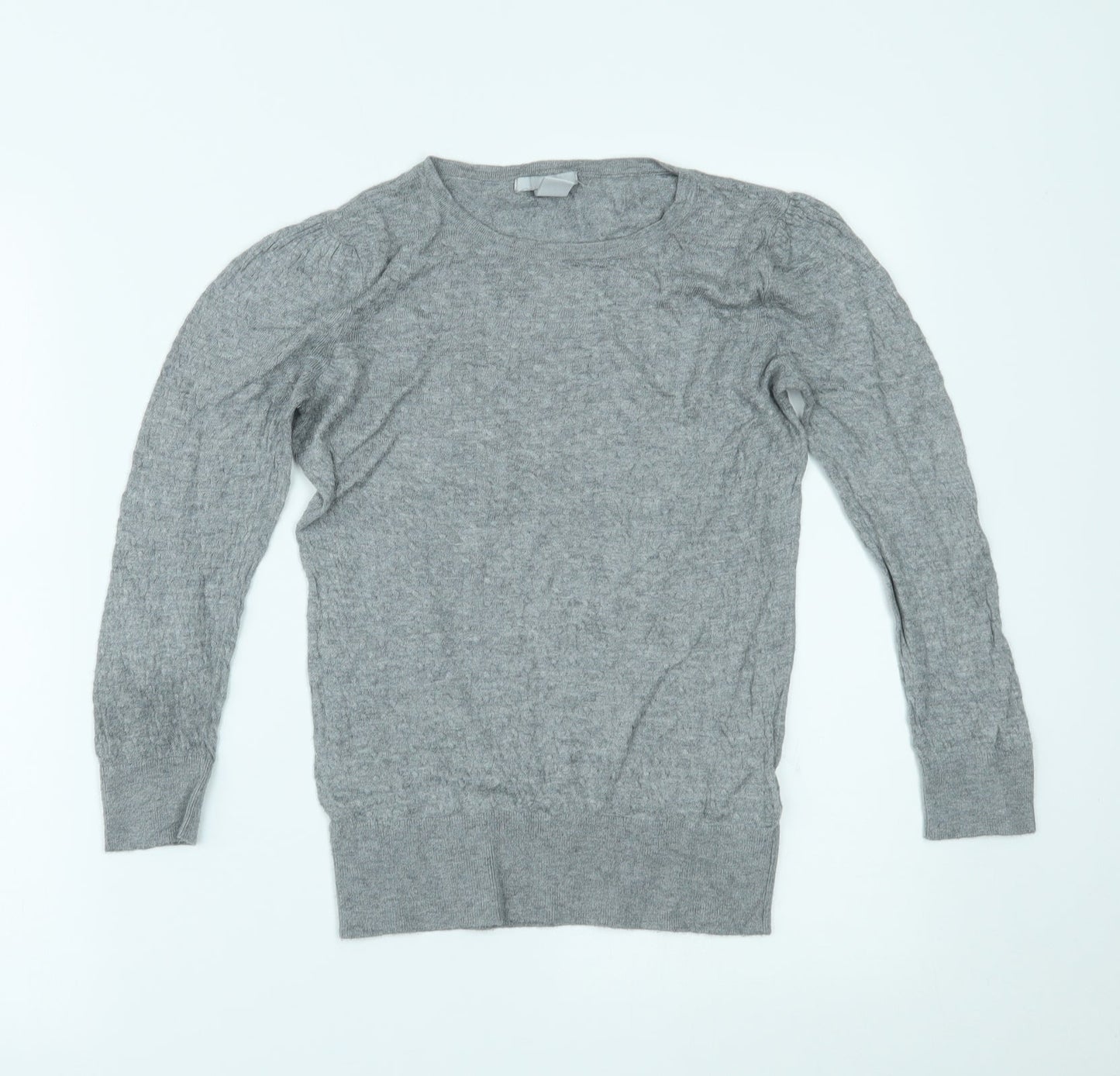 Womens UK Size S H&M Grey Basic Blouse