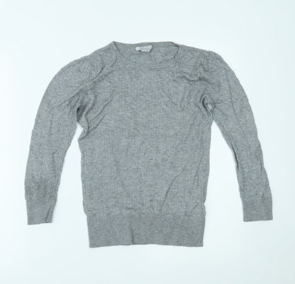 Womens UK Size S H&M Grey Basic Blouse