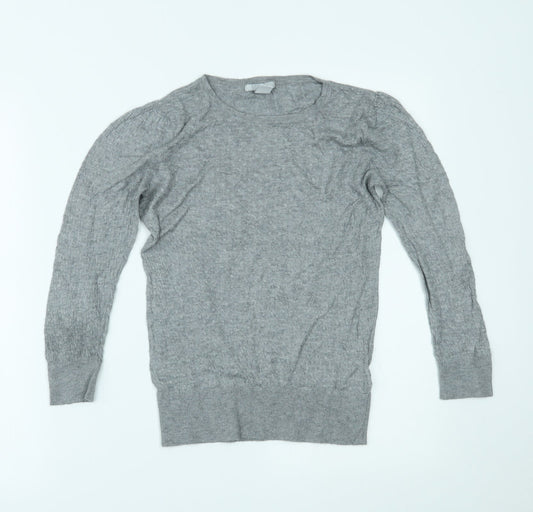Womens UK Size S H&M Grey Basic Blouse
