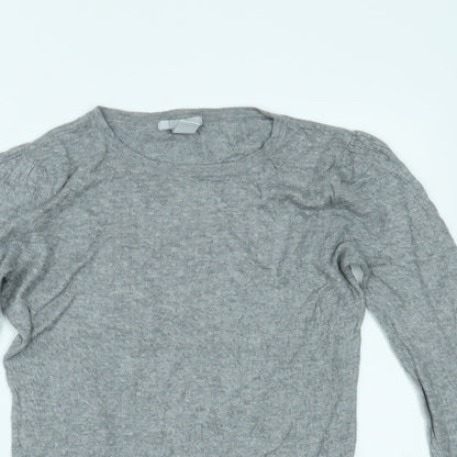 Womens UK Size S H&M Grey Basic Blouse