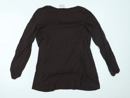 Womens UK Size 12 NEXT Brown Basic Blouse