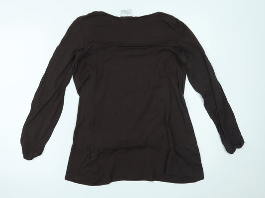 Womens UK Size 12 NEXT Brown Basic Blouse