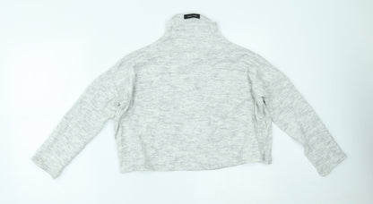 Womens UK Size 10 New Look Grey Basic Blouse