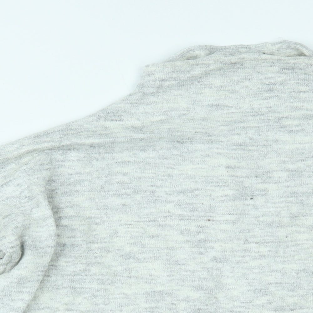 Womens UK Size 10 New Look Grey Basic Blouse