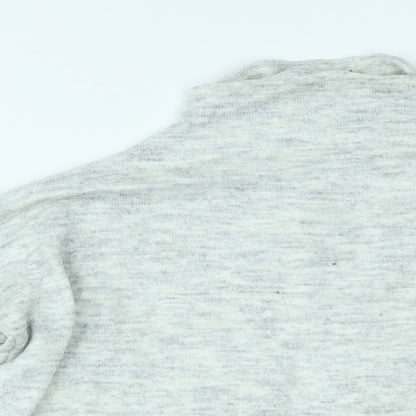 Womens UK Size 10 New Look Grey Basic Blouse