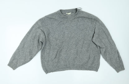 Womens UK Size S H&M Grey Pullover Jumper