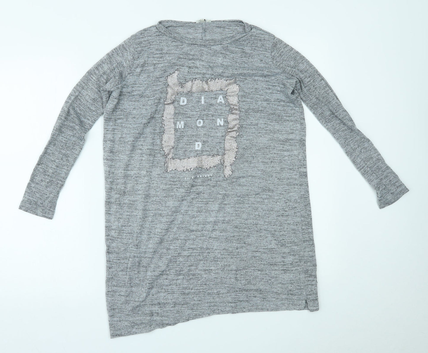Womens UK Size 6 River Island Grey Basic Blouse