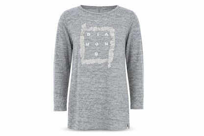 Womens UK Size 6 River Island Grey Basic Blouse
