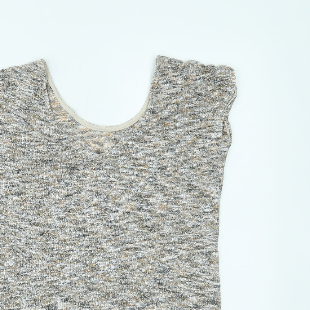 Womens UK Size 8 New Look Beige Basic T-Shirt