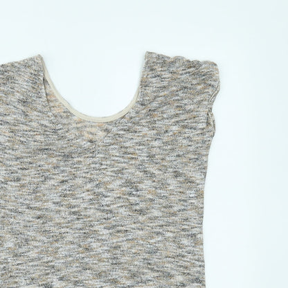 Womens UK Size 8 New Look Beige Basic T-Shirt