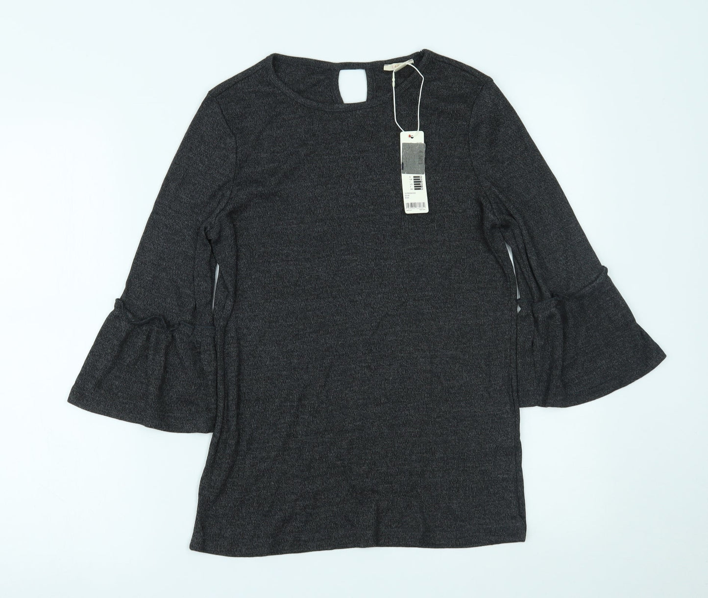 Womens UK Size M Spirit Grey Basic Blouse