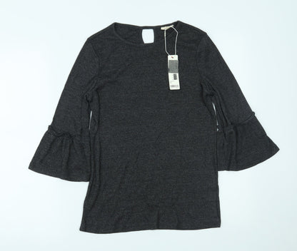Womens UK Size M Spirit Grey Basic Blouse