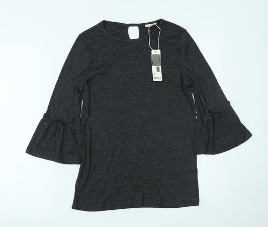 Womens UK Size M Spirit Grey Basic Blouse