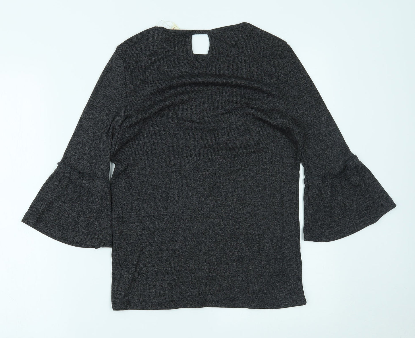 Womens UK Size M Spirit Grey Basic Blouse
