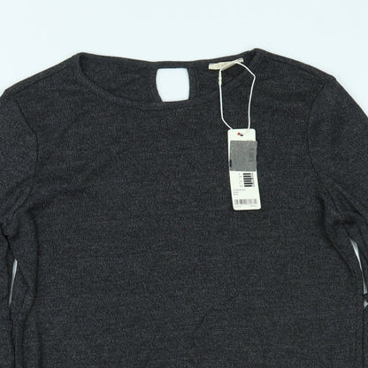 Womens UK Size M Spirit Grey Basic Blouse