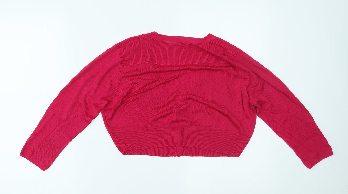 Womens UK Size 14 Marks and Spencer Pink Cardigan Jumper