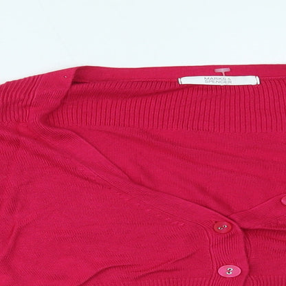 Womens UK Size 14 Marks and Spencer Pink Cardigan Jumper