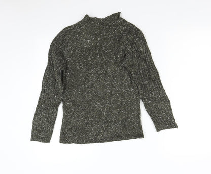 George Girls Green  Knit Henley Jumper Size 8-9 Years
