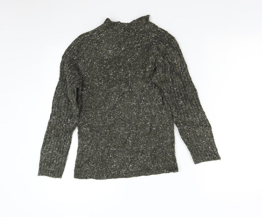 George Girls Green  Knit Henley Jumper Size 8-9 Years