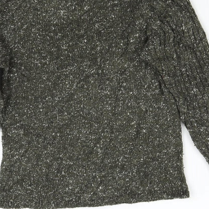 George Girls Green  Knit Henley Jumper Size 8-9 Years