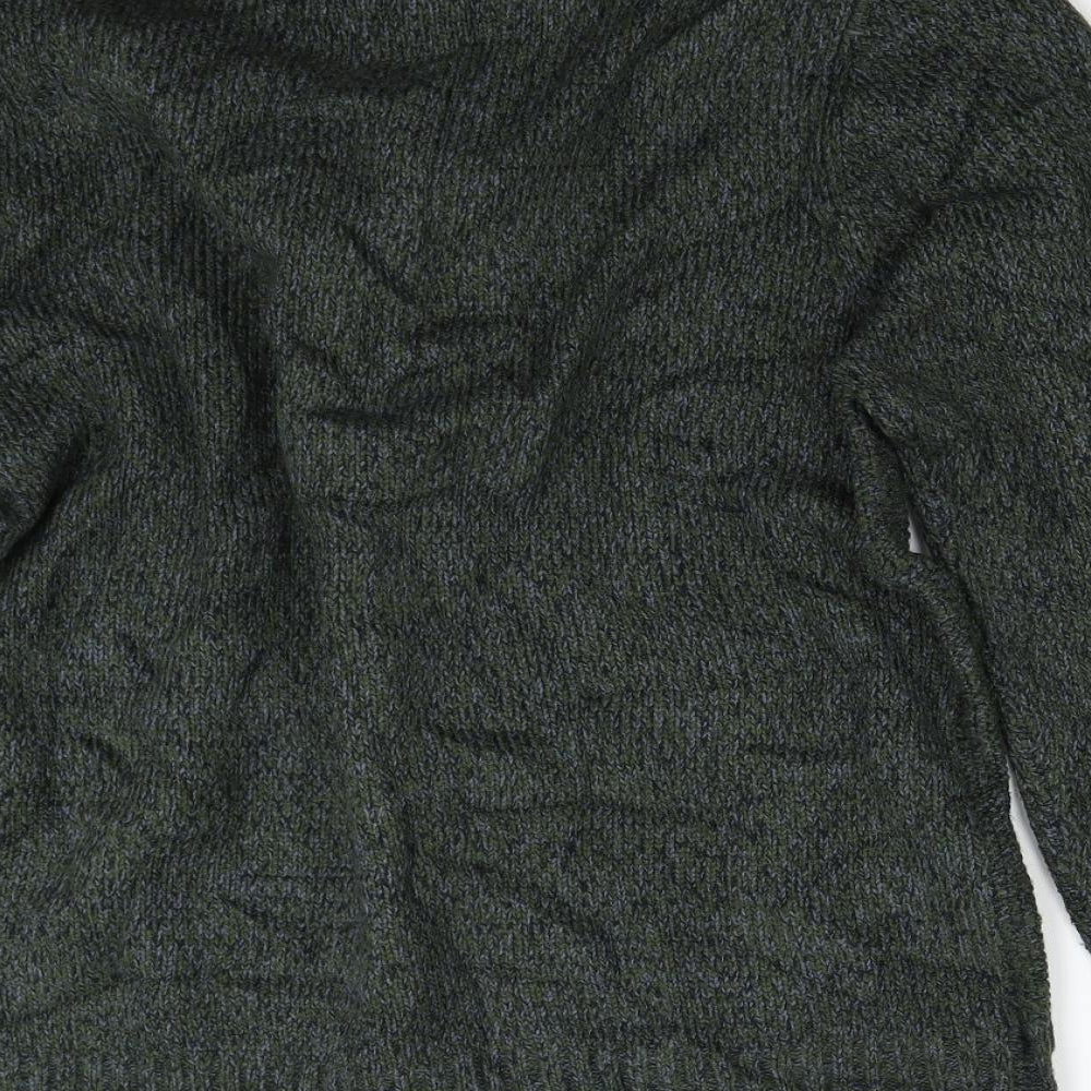 George Mens Green  Knit Henley Jumper Size M