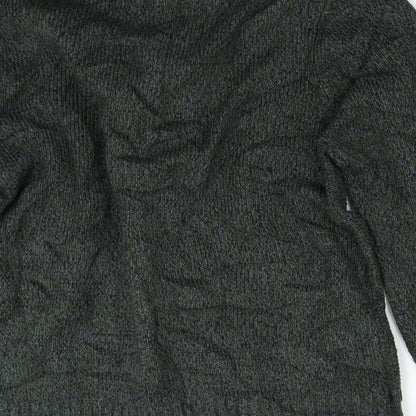 George Mens Green  Knit Henley Jumper Size M