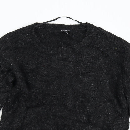 Primark Womens Black  Knit Pullover Jumper Size S  - Lace Trim
