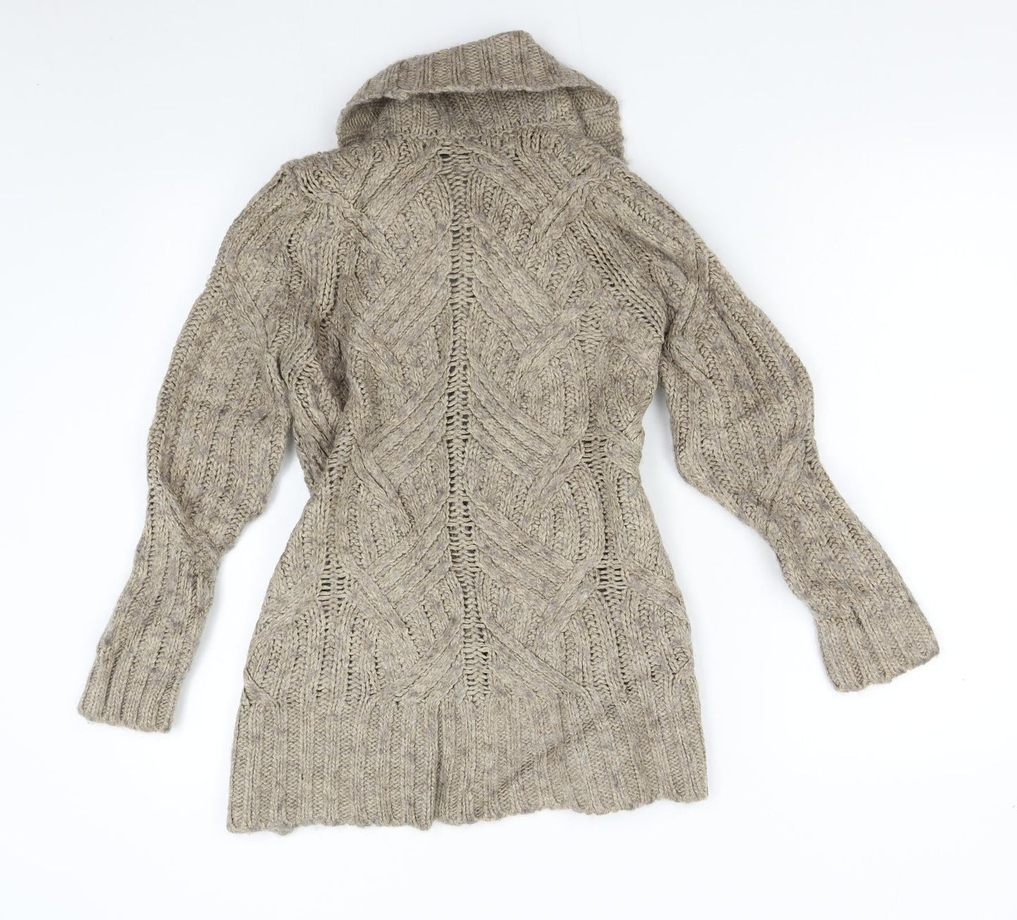 TU Womens Brown  Knit Cardigan Jumper Size S