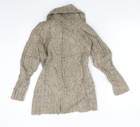 TU Womens Brown  Knit Cardigan Jumper Size S