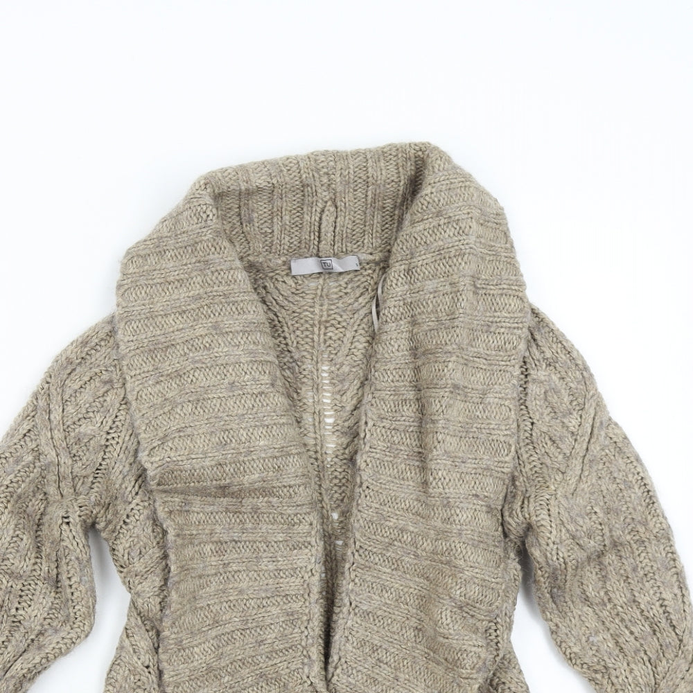 TU Womens Brown  Knit Cardigan Jumper Size S