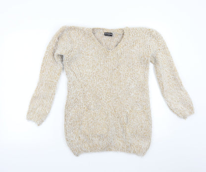 Womens UK Size M Buisdaei Brown Pullover Jumper