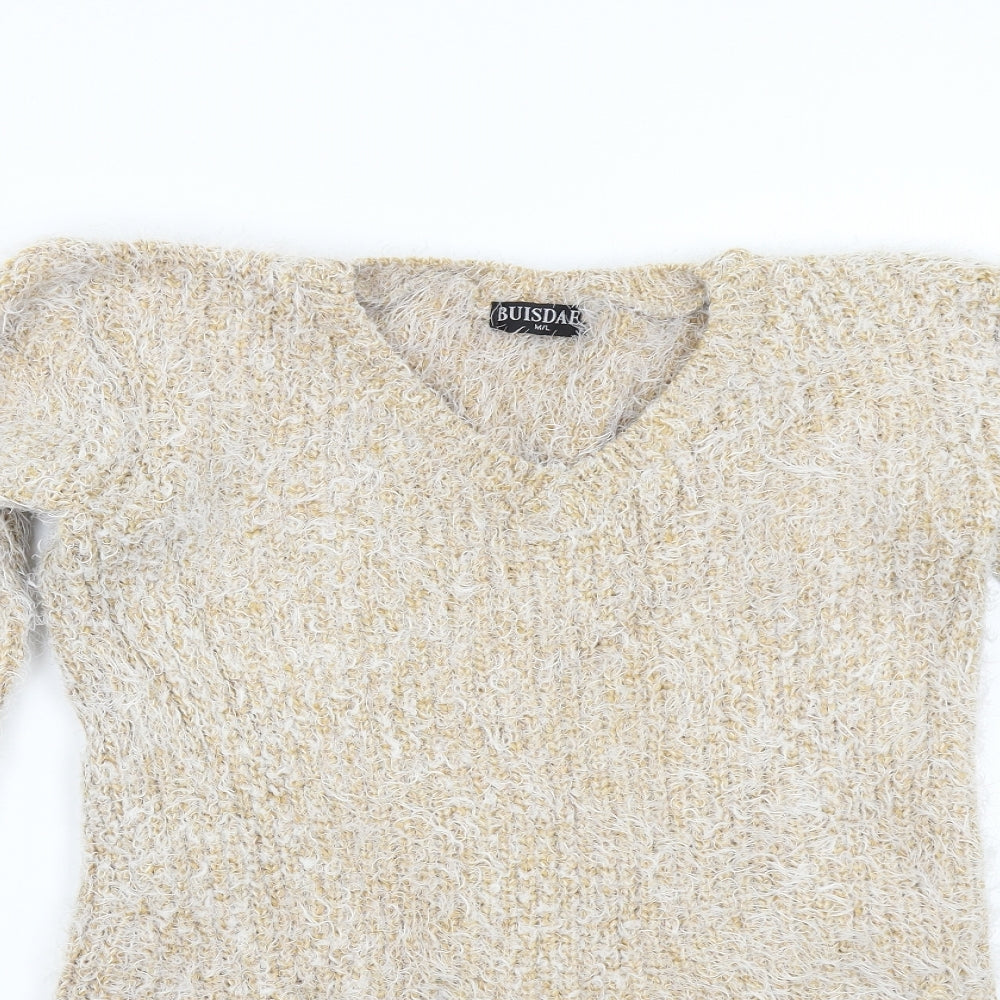 Womens UK Size M Buisdaei Brown Pullover Jumper