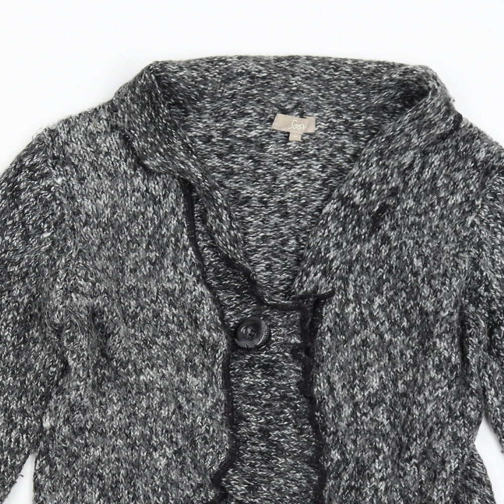 Womens UK Size 16 Soon Grey Cardigan Jumper