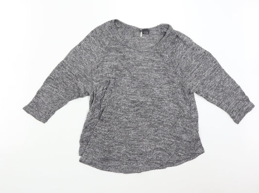 Womens UK Size S Sparkle & Fade Grey Pullover Jumper