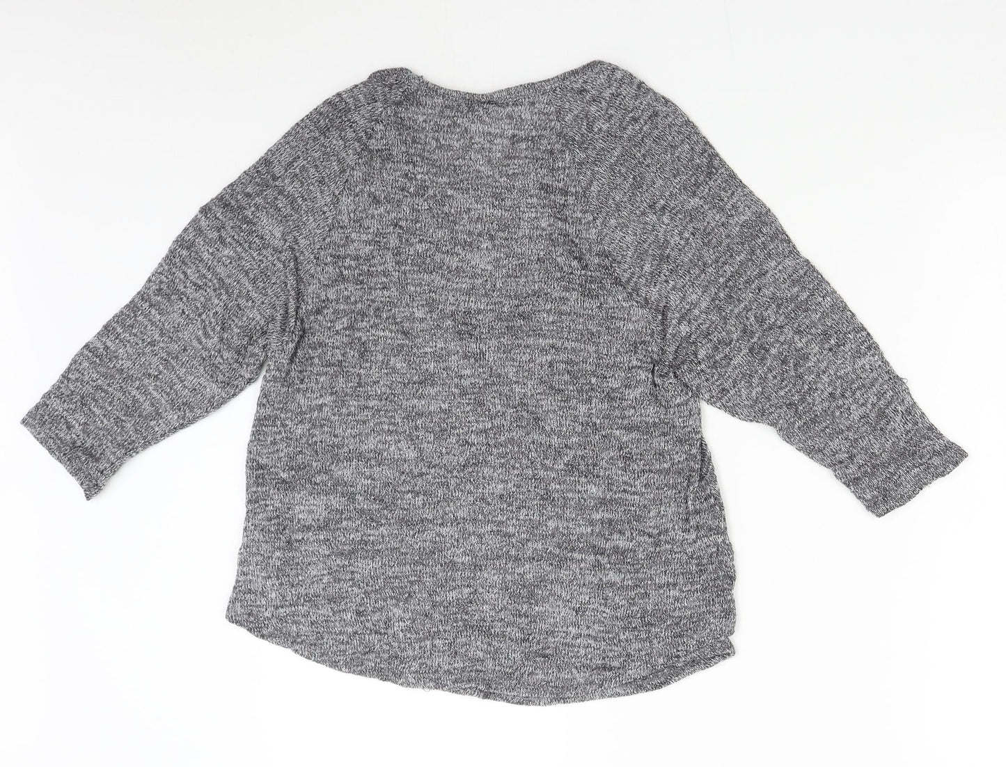 Womens UK Size S Sparkle & Fade Grey Pullover Jumper